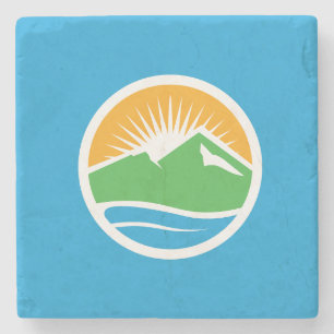 Dessous-de-verre En Pierre Drapeau de Provo, Utah