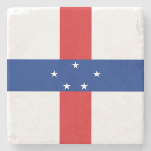 Dessous-de-verre En Pierre Drapeau des Antilles néerlandaises