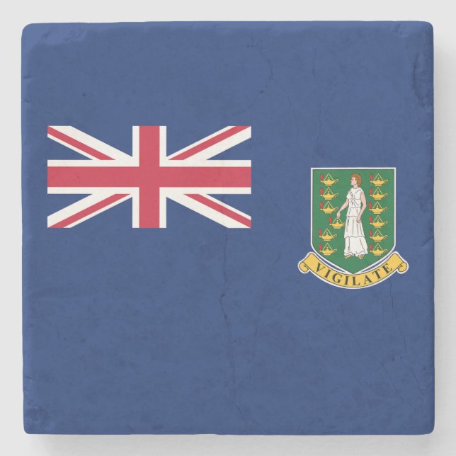 Dessous-de-verre En Pierre Drapeau des îles Vierges britanniques (Devant)