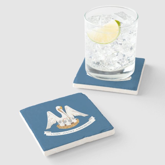 Dessous-de-verre En Pierre Drapeau d'état de la Louisiane (Côté)