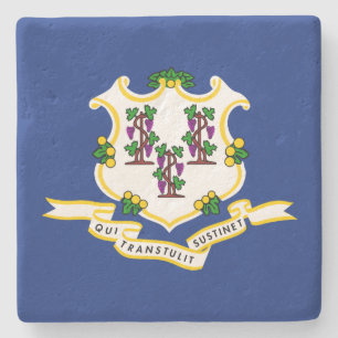 Dessous-de-verre En Pierre Drapeau d'État du Connecticut