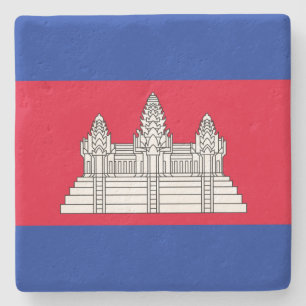 Dessous-de-verre En Pierre Drapeau du Cambodge