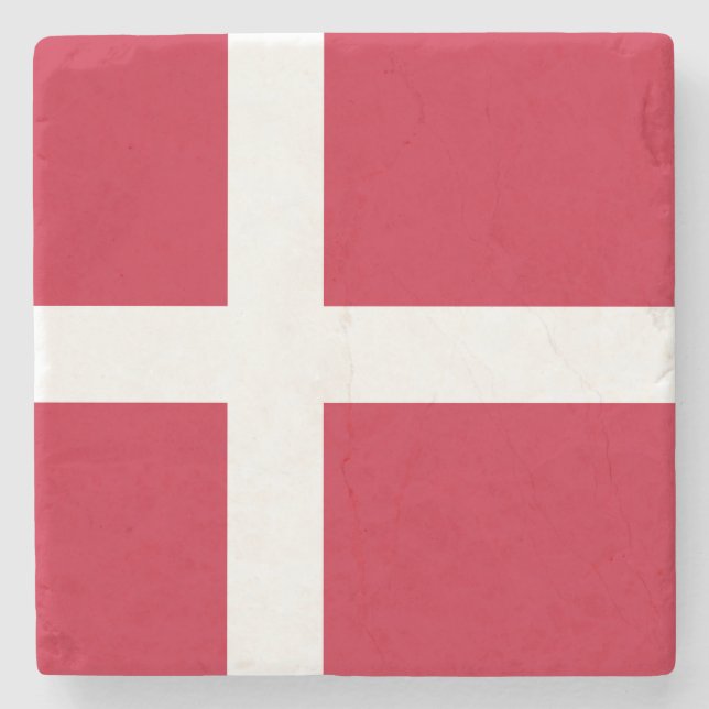 Dessous-de-verre En Pierre Drapeau du Danemark (Devant)