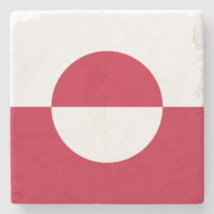 Dessous-de-verre En Pierre Drapeau du Groenland