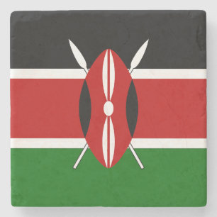 Dessous-de-verre En Pierre Drapeau du Kenya