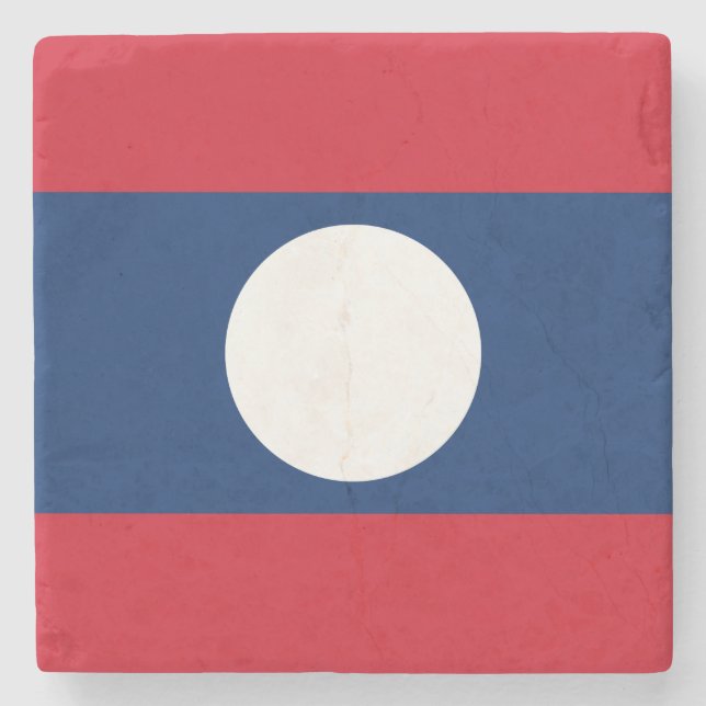 Dessous-de-verre En Pierre Drapeau du Laos (Devant)