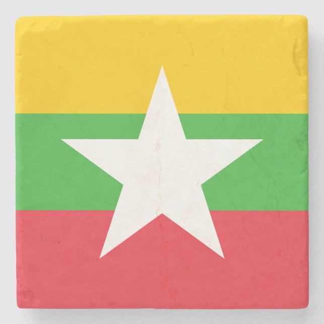 Dessous-de-verre En Pierre Drapeau du Myanmar (Devant)
