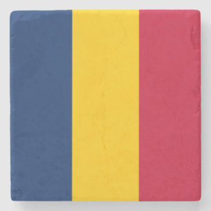 Dessous-de-verre En Pierre Drapeau du Tchad (pays africain)