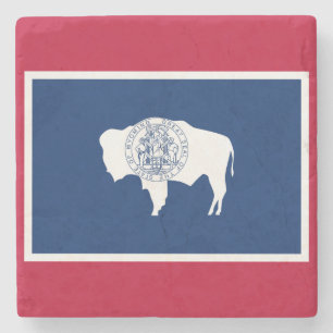 Dessous-de-verre En Pierre Drapeau du Wyoming
