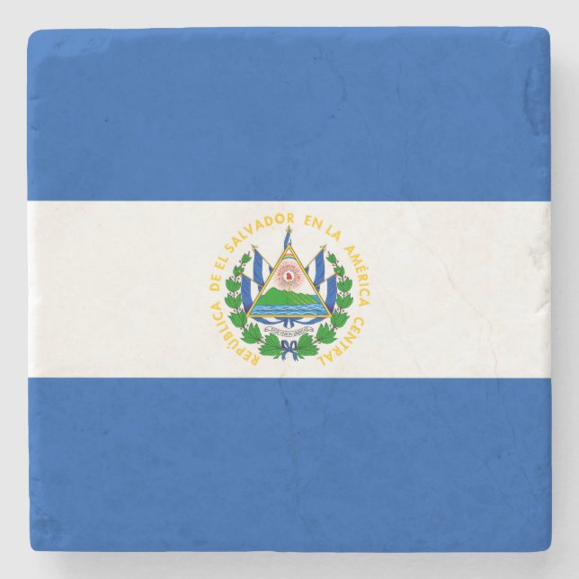 Dessous-de-verre En Pierre Drapeau El Salvador (Devant)