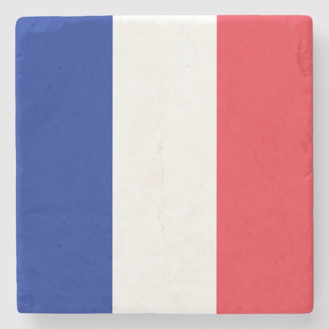 Dessous-de-verre En Pierre Drapeau français (France) (Devant)