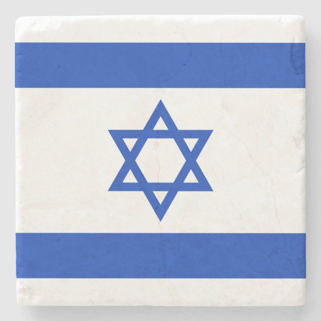 Dessous-de-verre En Pierre Drapeau Israël (Devant)