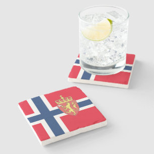 Dessous-de-verre En Pierre Drapeau norvégien