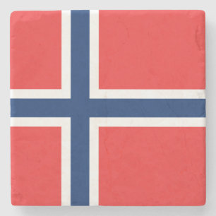 Dessous-de-verre En Pierre Drapeau norvégien (Norvège)