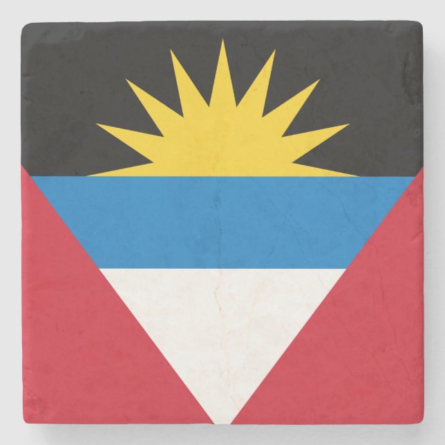 Dessous-de-verre En Pierre Drapeau patriotique d'Antigua-et-Barbuda (Devant)