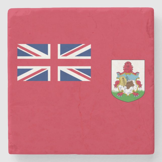 Dessous-de-verre En Pierre Drapeau patriotique des Bermudes (Devant)