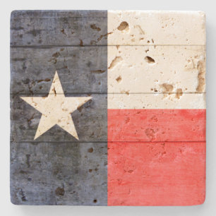 Dessous-de-verre En Pierre Drapeau rustique du Texas 