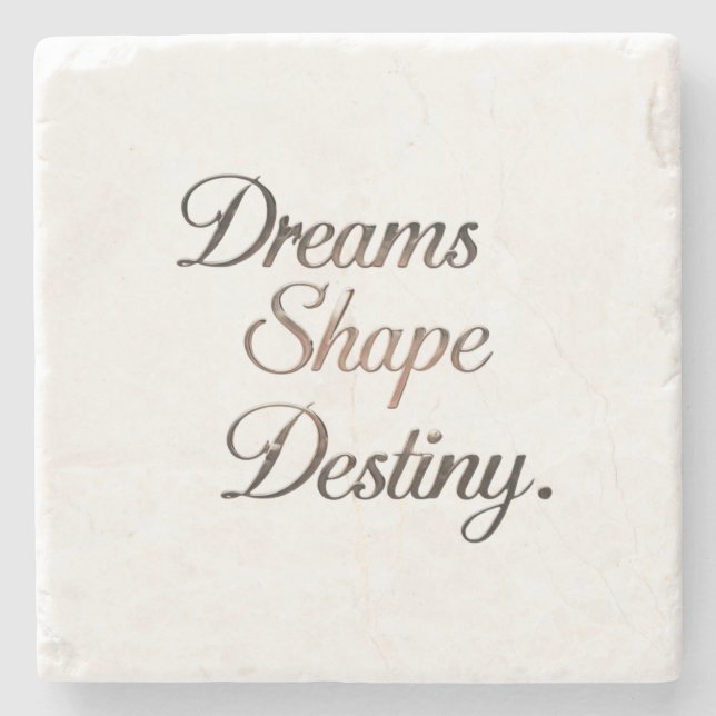 Dessous-de-verre En Pierre Dreams Shape Destiny. (Devant)