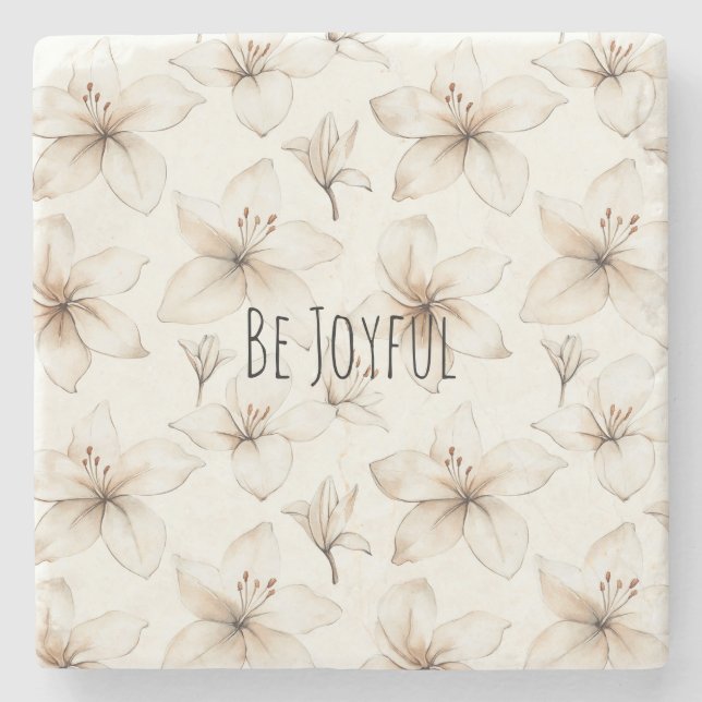 Dessous-de-verre En Pierre Easter Lily Flowers Joyful (Devant)