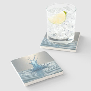 Dessous-de-verre En Pierre Éclaboussure d'eau 3D