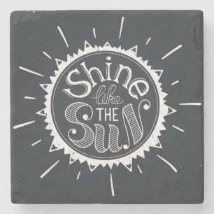 Dessous-de-verre En Pierre Éclat comme The Sun