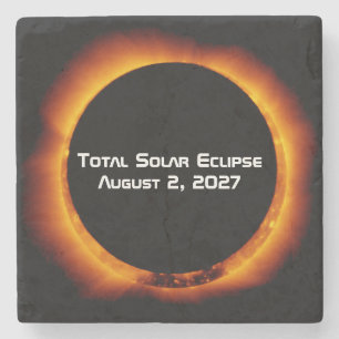 Dessous-de-verre En Pierre Éclipse solaire totale du siècle 2027