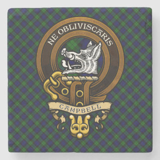Dessous-de-verre En Pierre Écosse Clan Campbell Badge et Crest