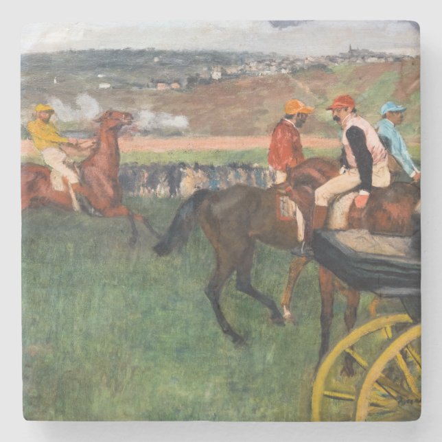 Dessous-de-verre En Pierre Edgar Degas - Aux courses (Devant)