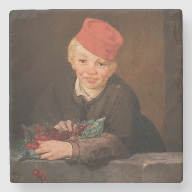 Dessous-de-verre En Pierre Edouard Manet - Garçon aux cerises (Devant)