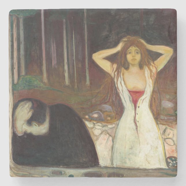 Dessous-de-verre En Pierre Edvard Munch - Ashes (Devant)