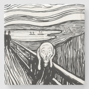Dessous-de-verre En Pierre Edvard Munch - La lithographie de cri
