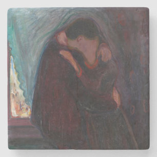 Dessous-de-verre En Pierre Edvard Munch - Le baiser