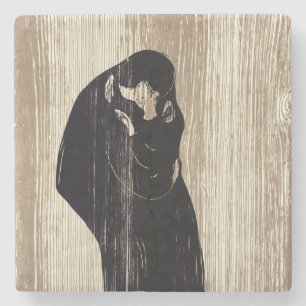 Dessous-de-verre En Pierre Edvard Munch - Le Kiss IV