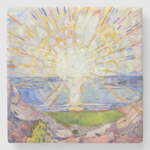 Dessous-de-verre En Pierre Edvard Munch - Le Soleil 1911