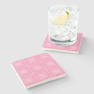 Dessous-de-verre En Pierre Effet de carreau rose
