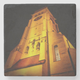 Dessous-de-verre En Pierre Église la nuit