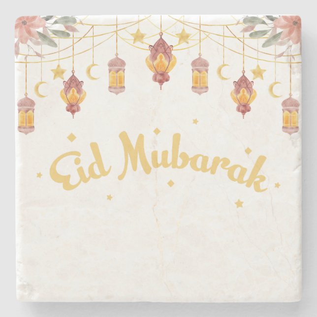 DESSOUS-DE-VERRE EN PIERRE EID MUBARAK - EID MASON JAR (Devant)