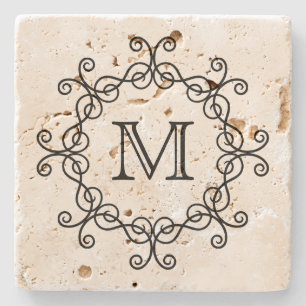 Dessous-de-verre En Pierre Élégant joli monogramme