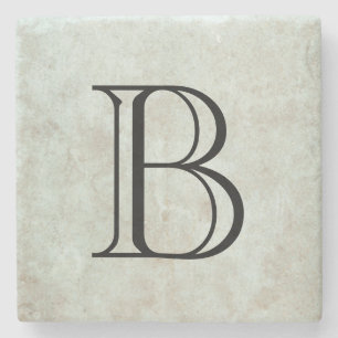 Dessous-de-verre En Pierre Élégant monogramme