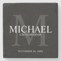 Élégant Noir Personnalisé Groomsmen