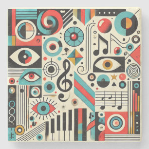 Dessous-de-verre En Pierre Éléments musicaux et artistiques