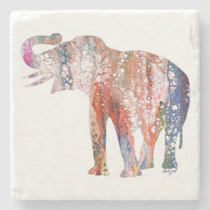 Dessous-de-verre En Pierre Éléphant, cadeaux d'éléphant, bonne chance