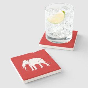 Dessous-de-verre En Pierre Éléphant de Siamese