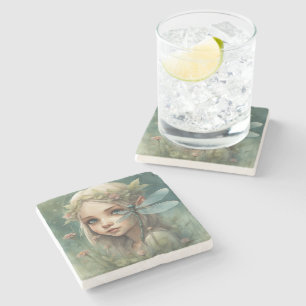 Dessous-de-verre En Pierre Elfe et libellule 3