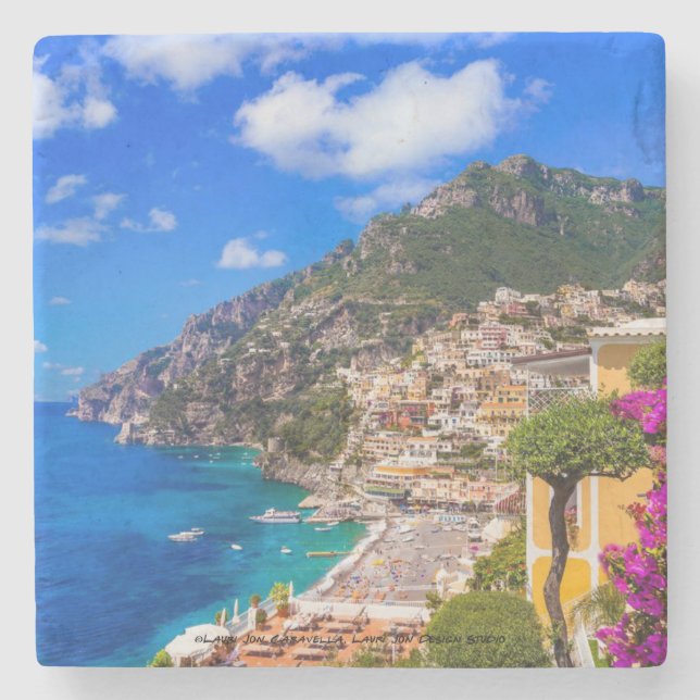 Dessous-de-verre En Pierre Emmène-Moi Au Dessous de verre De Marbre Positano (Devant)