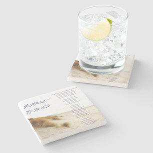 Dessous-de-verre En Pierre empreintes dans le sable