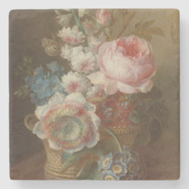 Dessous-de-verre En Pierre Encore la vie avec les fleurs - Cornelis van Spaen