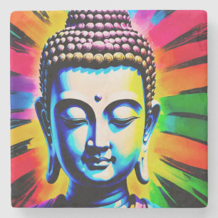 Dessous-de-verre En Pierre Enseigne au néon Bouddha