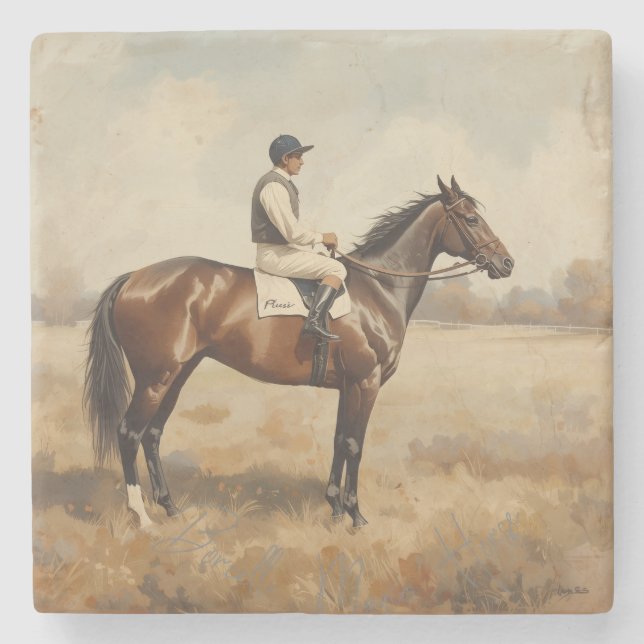 Dessous-de-verre En Pierre Equestrian  (Devant)