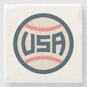 Dessous-de-verre En Pierre Équipe de baseball USA